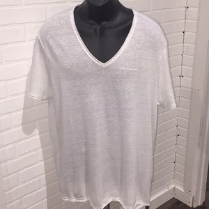 NWT Armani Exchange White V-Neck Shirt XL